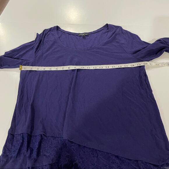 Lane‎ Bryant Purple Short Sleeve Scoop Neck Top Size 14/16 - Picture 8 of 9